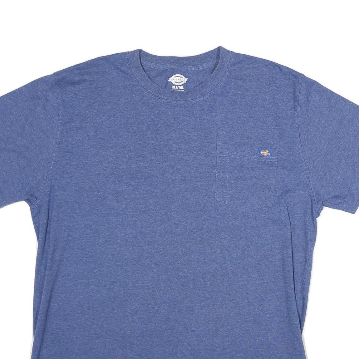 DICKIES Mens Blue Pocket T-Shirt XL Short Sleeve Crew Neck Classic Cotton