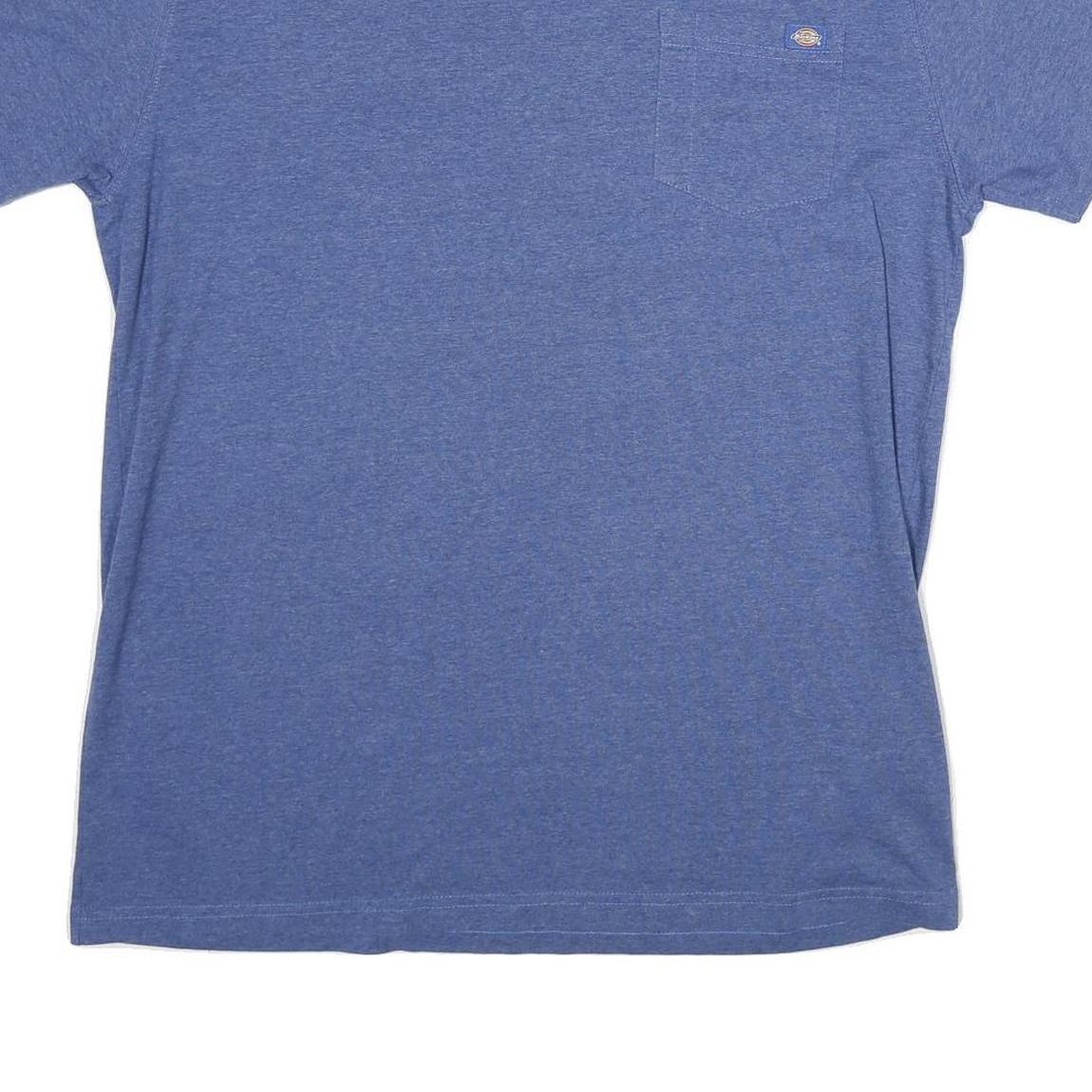 DICKIES Mens Blue Pocket T-Shirt XL Short Sleeve Crew Neck Classic Cotton
