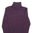 CALVIN KLEIN Womens Purple Plain Pullover Roll Neck Basic Knit M Soft Jumper