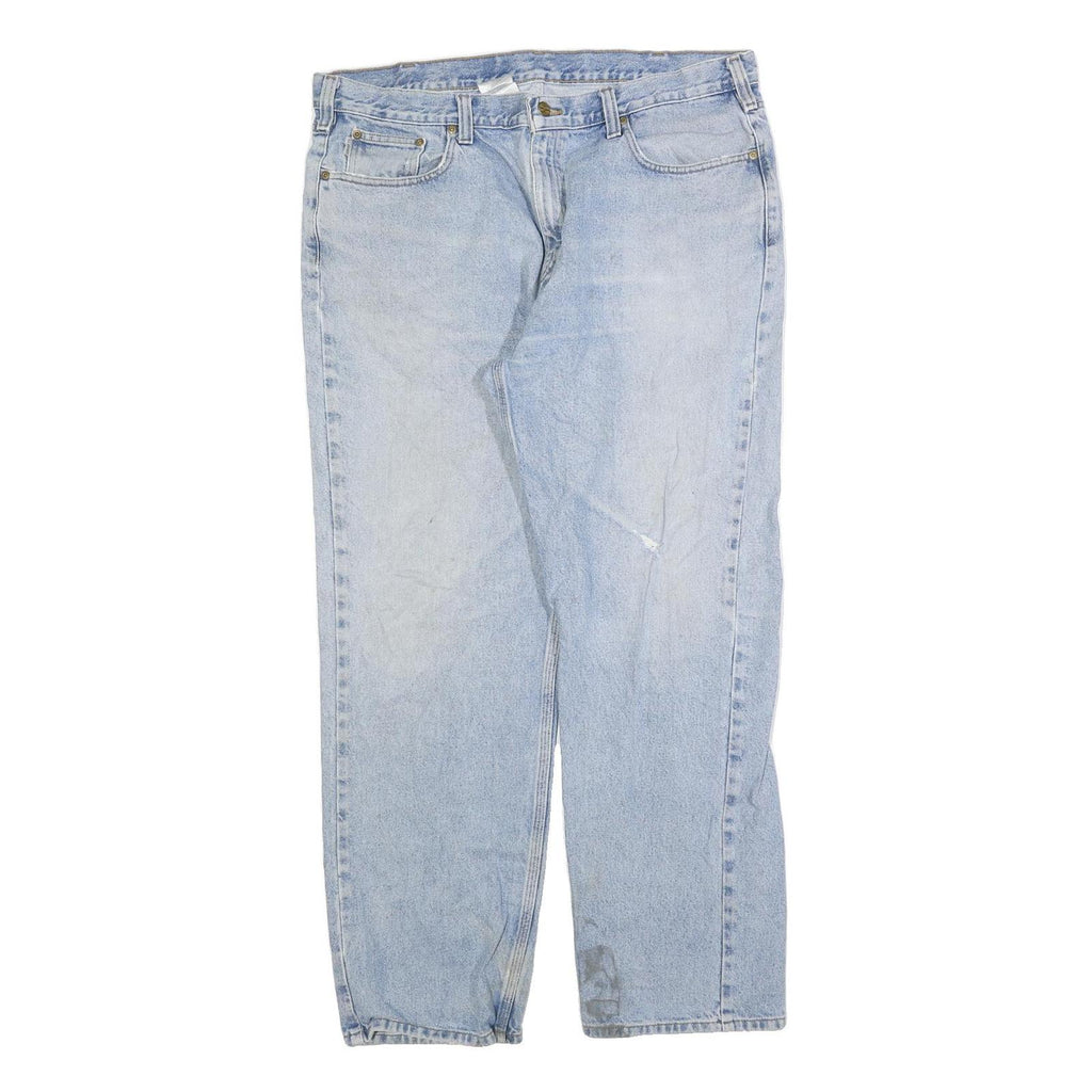 CARHARTT Mens Jeans Light Blue Relaxed Straight Denim Stone Wash W40 L32 Casual