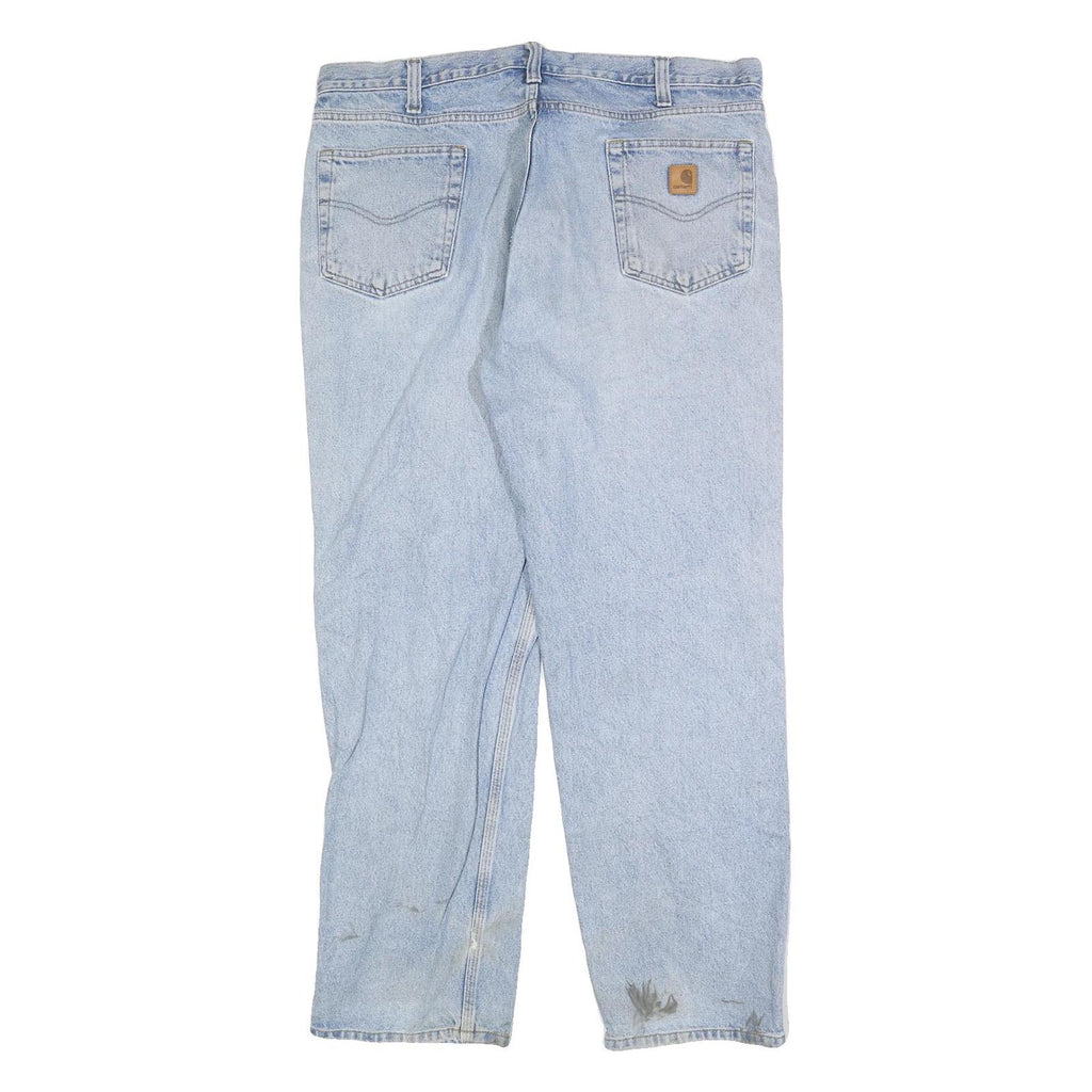 CARHARTT Mens Jeans Light Blue Relaxed Straight Denim Stone Wash W40 L32 Casual
