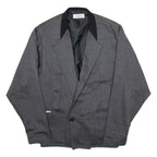 YALOUZ Mens Blazer Jacket Grey M