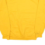 GILDAN Mens Yellow Crew Neck S Cotton Blend Plain Sweatshirt Casual Wear