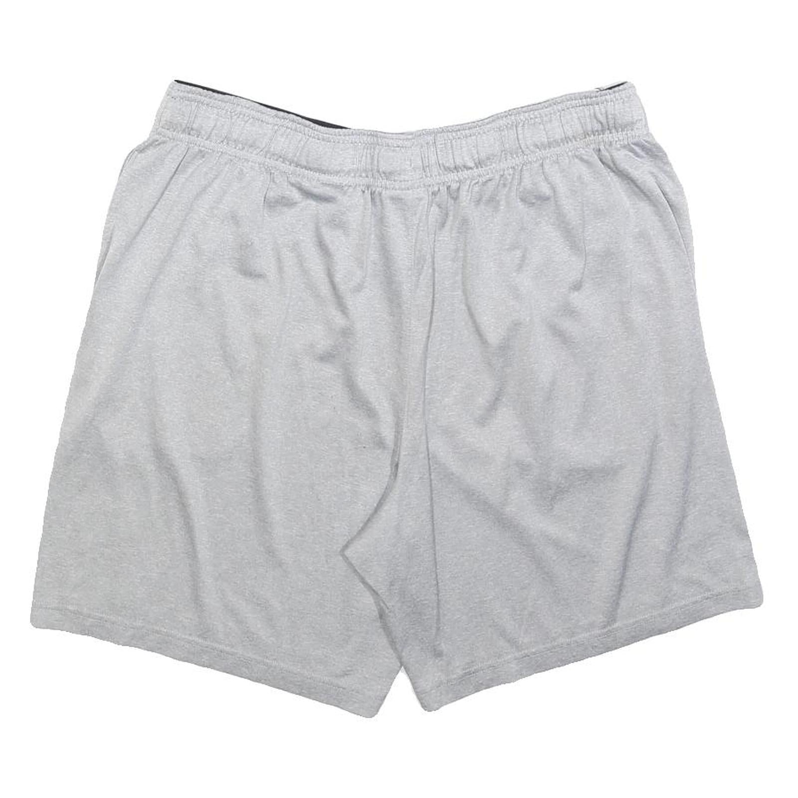 REEBOK Mens Grey Casual Polyester Sports Shorts L W34 Lightweight Breathable