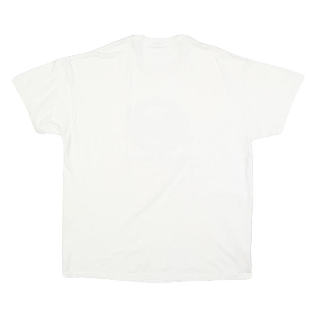 HANES Mens White Make A Giant Difference Graphic T-Shirt XL Short Sleeve Crew