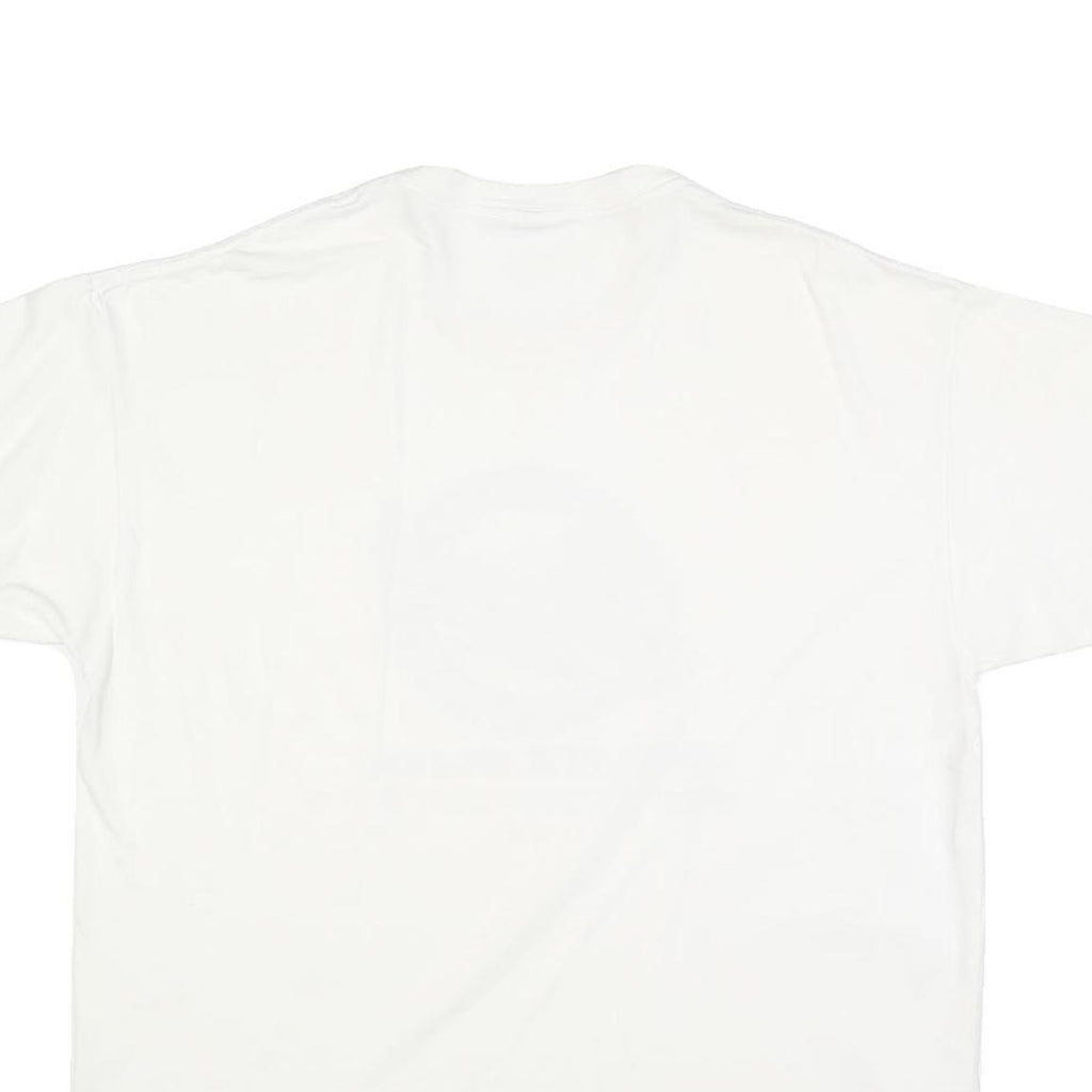 HANES Mens White Make A Giant Difference Graphic T-Shirt XL Short Sleeve Crew