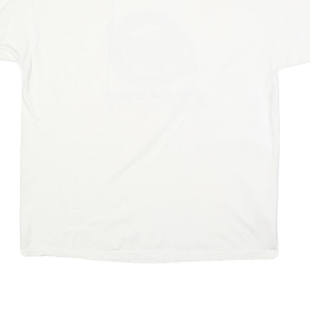 HANES Mens White Make A Giant Difference Graphic T-Shirt XL Short Sleeve Crew