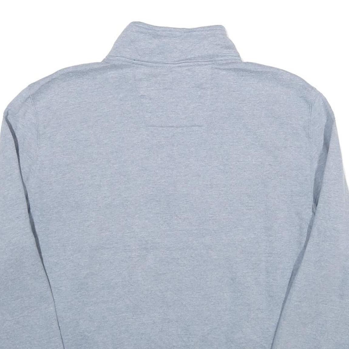 NAUTICA Mens Grey Quarter Zip M Sweatshirt Cotton Blend Pullover Casual