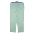 NAUTICA Mens Regular Fit Cotton Blend Green Zip Trousers W38 L31 Casual Wear