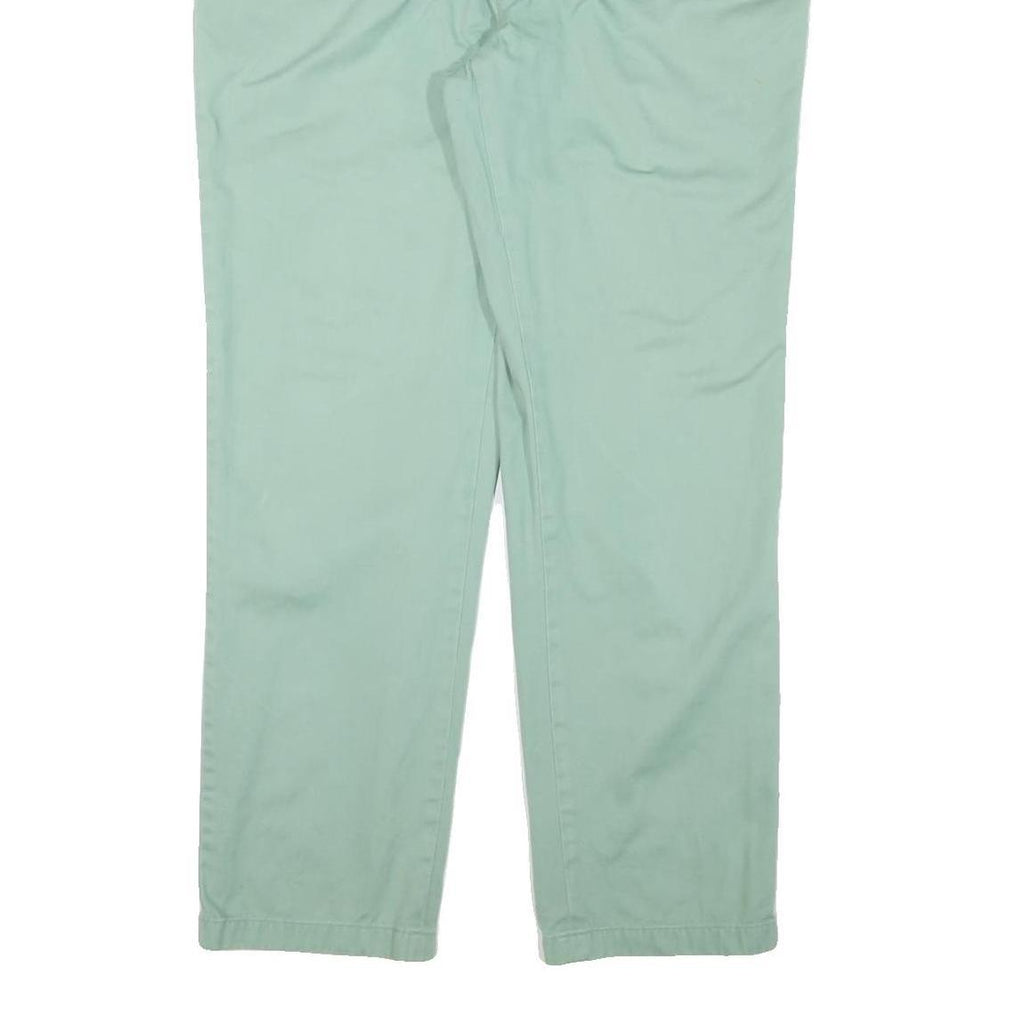 NAUTICA Mens Regular Fit Cotton Blend Green Zip Trousers W38 L31 Casual Wear