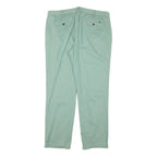 NAUTICA Mens Regular Fit Cotton Blend Green Zip Trousers W38 L31 Casual Wear