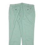 NAUTICA Mens Regular Fit Cotton Blend Green Zip Trousers W38 L31 Casual Wear
