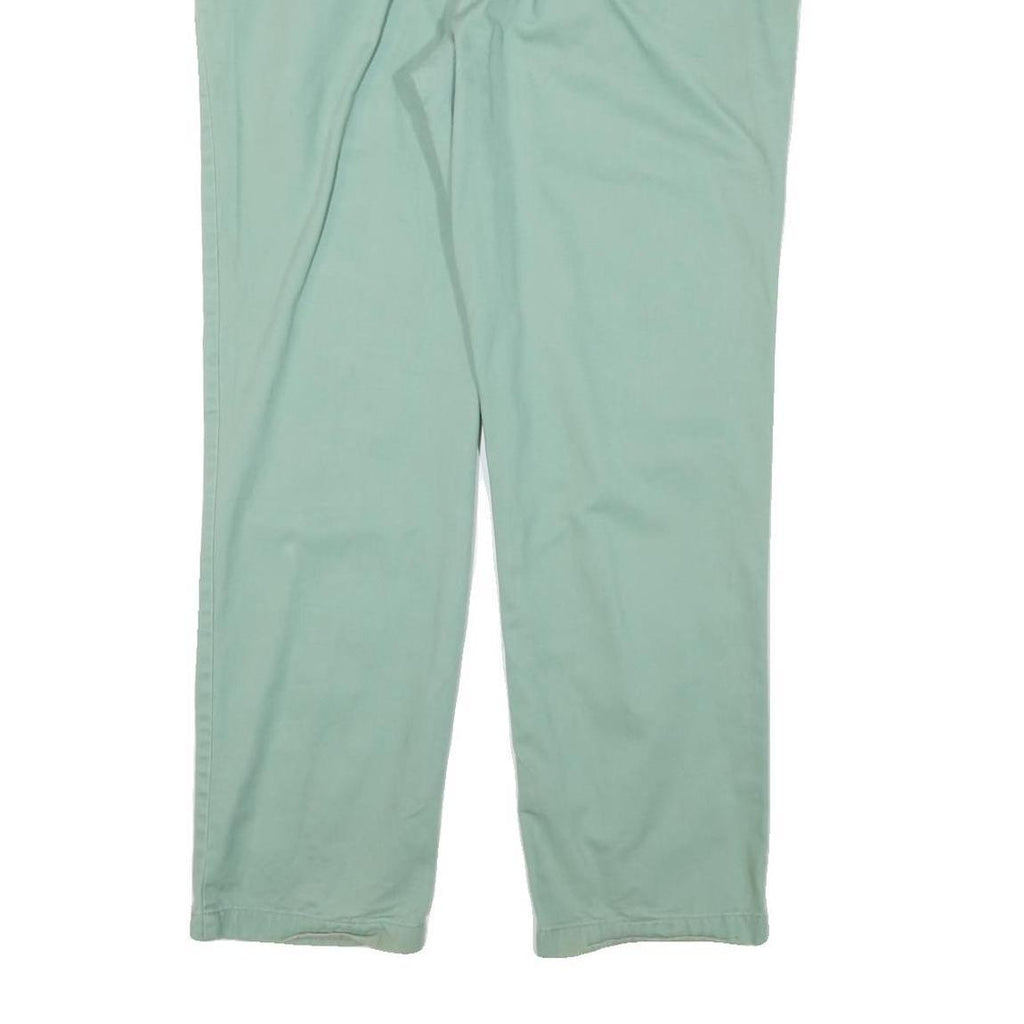 NAUTICA Mens Regular Fit Cotton Blend Green Zip Trousers W38 L31 Casual Wear