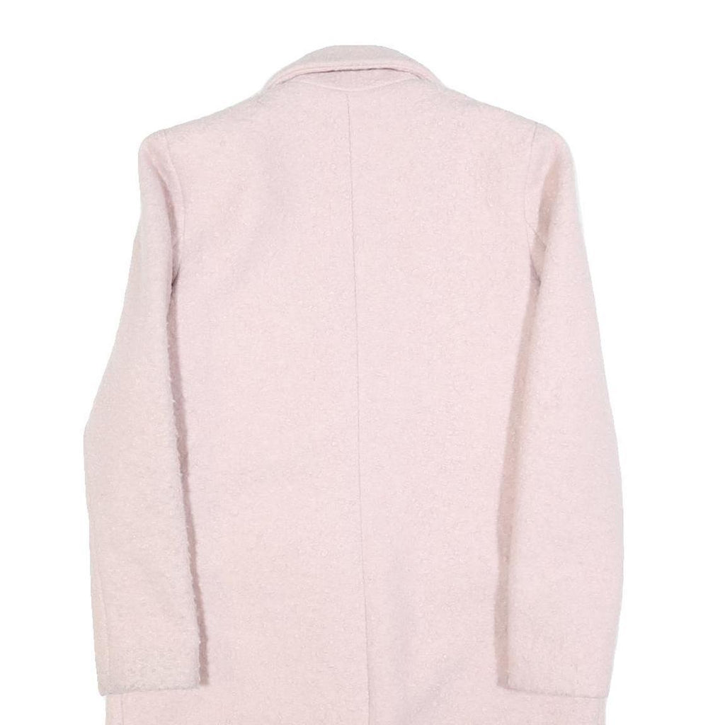 NEW LOOK Womens Cream Wool Feel Classic Jacket UK 6 Polyester Long Sleeve Button