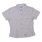 JACK WOLFSKIN Womens Beige & Red Travel Check Shirt S Lightweight Summer Casual