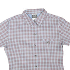 JACK WOLFSKIN Womens Beige & Red Travel Check Shirt S Lightweight Summer Casual