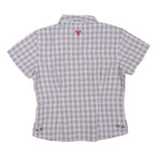 JACK WOLFSKIN Womens Beige & Red Travel Check Shirt S Lightweight Summer Casual
