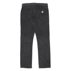 CARHARTT Mens Jeans Black Relaxed Straight Denim Medium W36 L34 Durable Casual