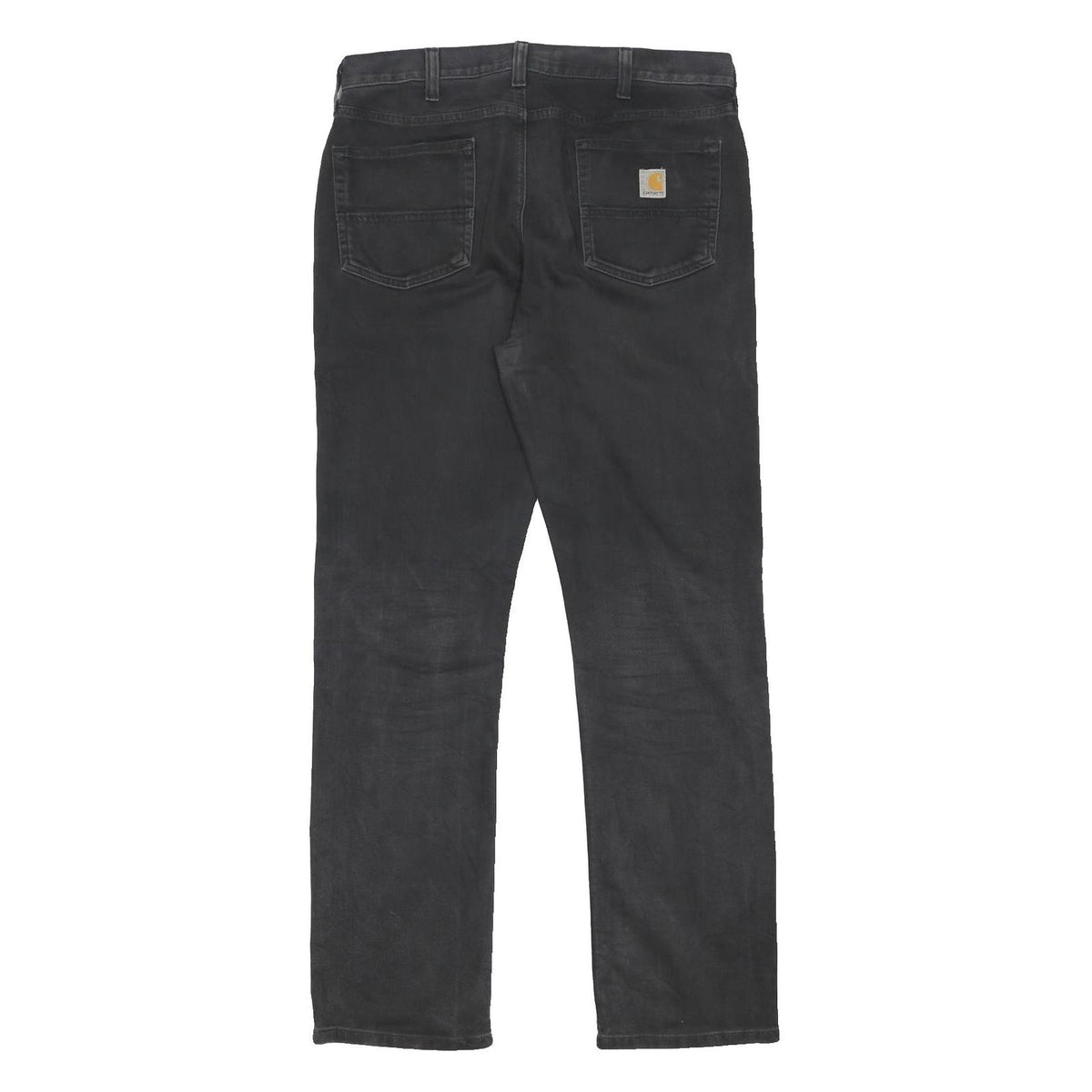 CARHARTT Mens Jeans Black Relaxed Straight Denim Medium W36 L34 Durable Casual