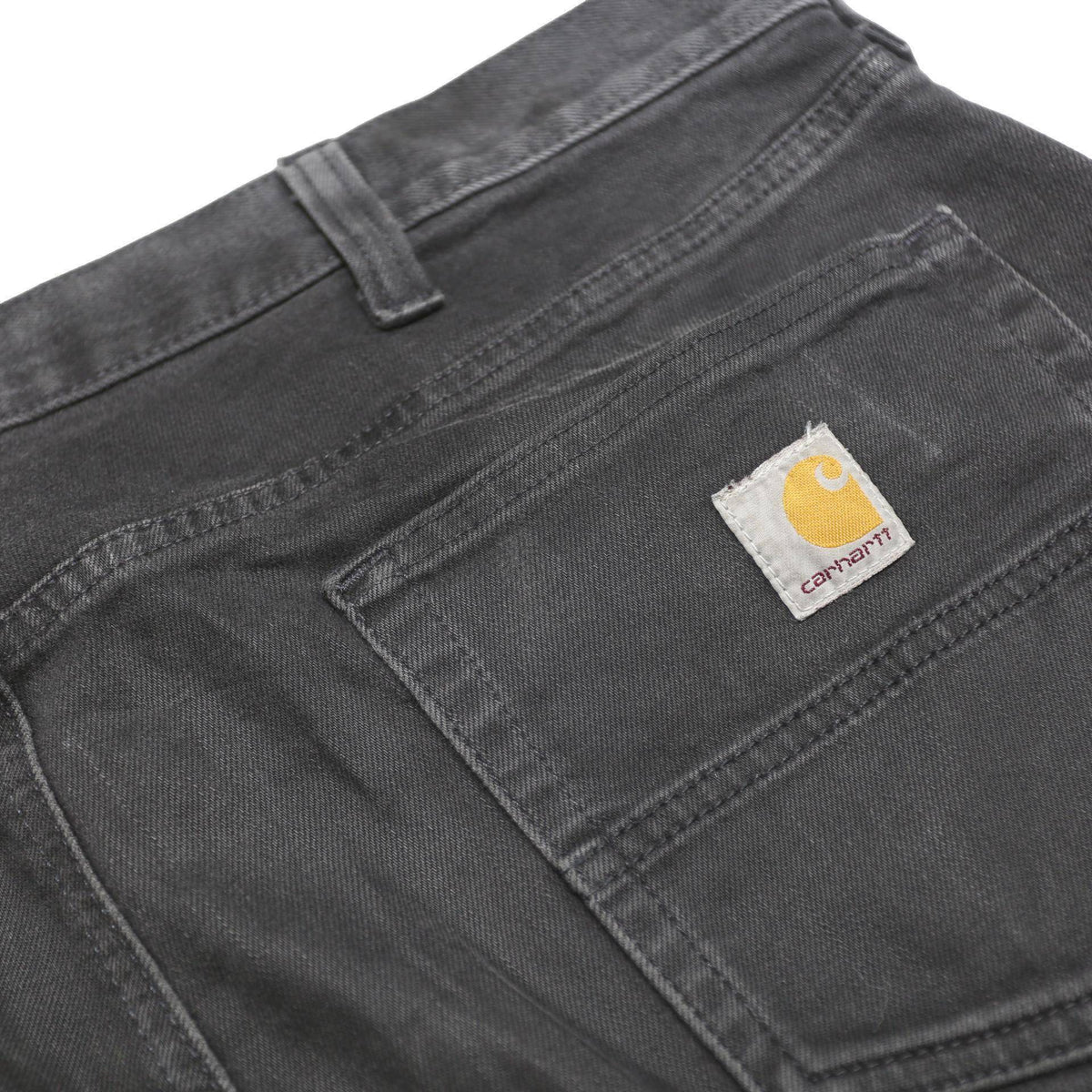 CARHARTT Mens Jeans Black Relaxed Straight Denim Medium W36 L34 Durable Casual