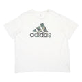 ADIDAS Mens White Camo Logo Graphic T-Shirt 2XL Short Sleeve Crew Neck Casual