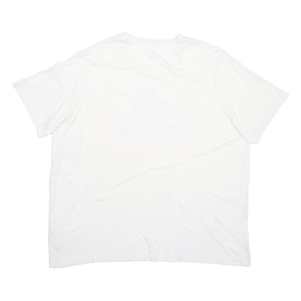ADIDAS Mens White Camo Logo Graphic T-Shirt 2XL Short Sleeve Crew Neck Casual
