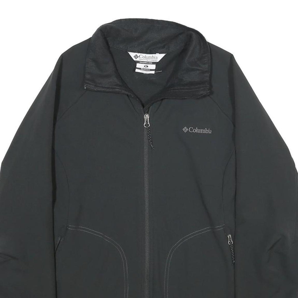 COLUMBIA Womens Black Outdoor Jacket XL Polyester Blend Zip Pockets Lightweight