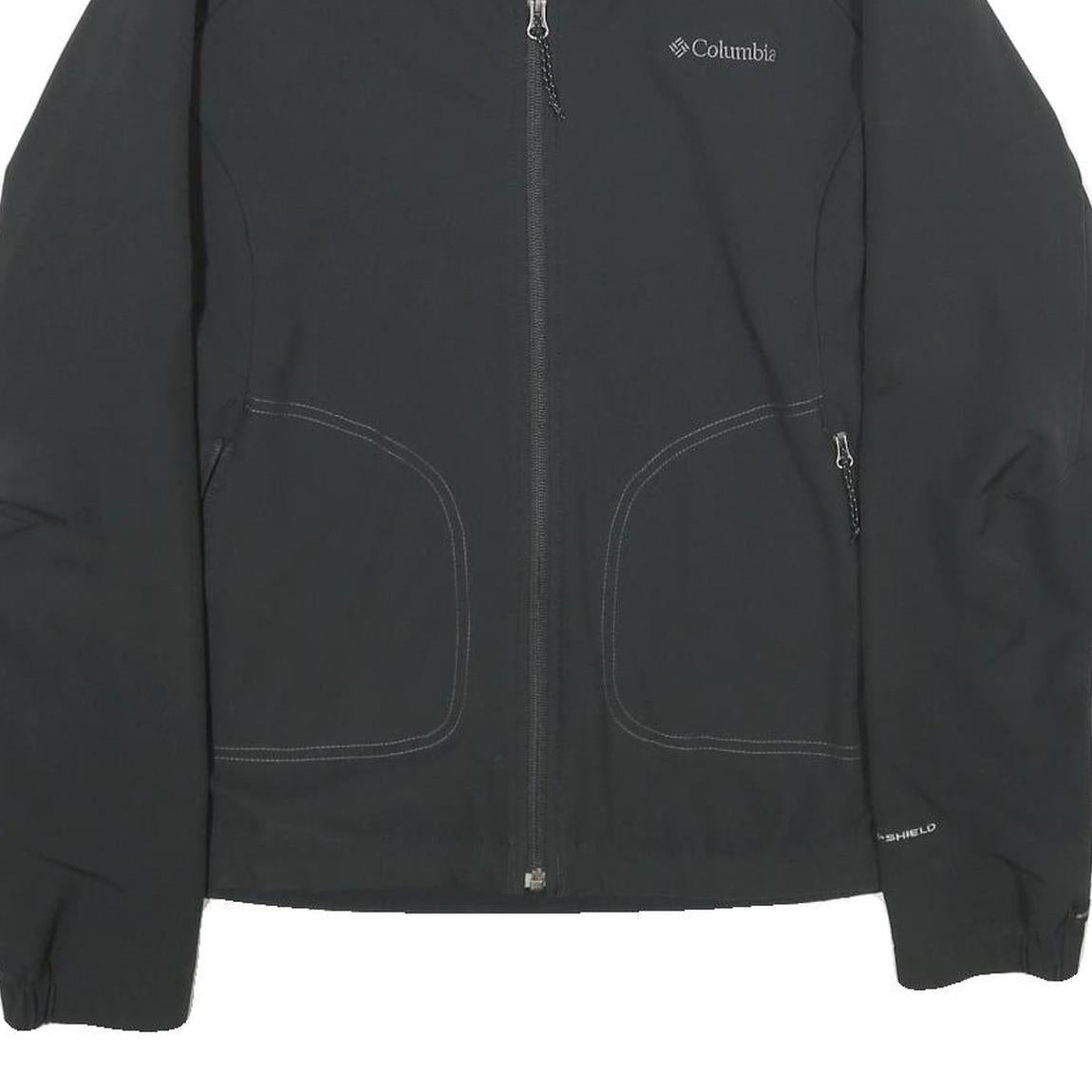 COLUMBIA Womens Black Outdoor Jacket XL Polyester Blend Zip Pockets Lightweight