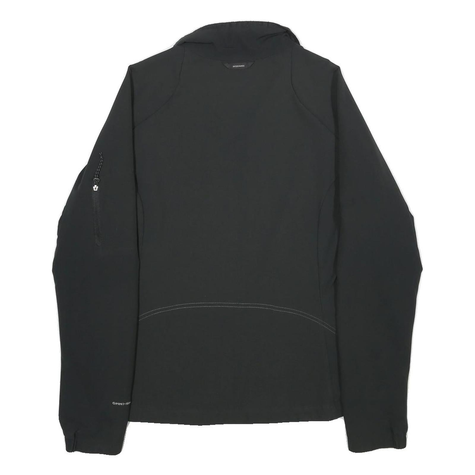 COLUMBIA Womens Black Outdoor Jacket XL Polyester Blend Zip Pockets Lightweight