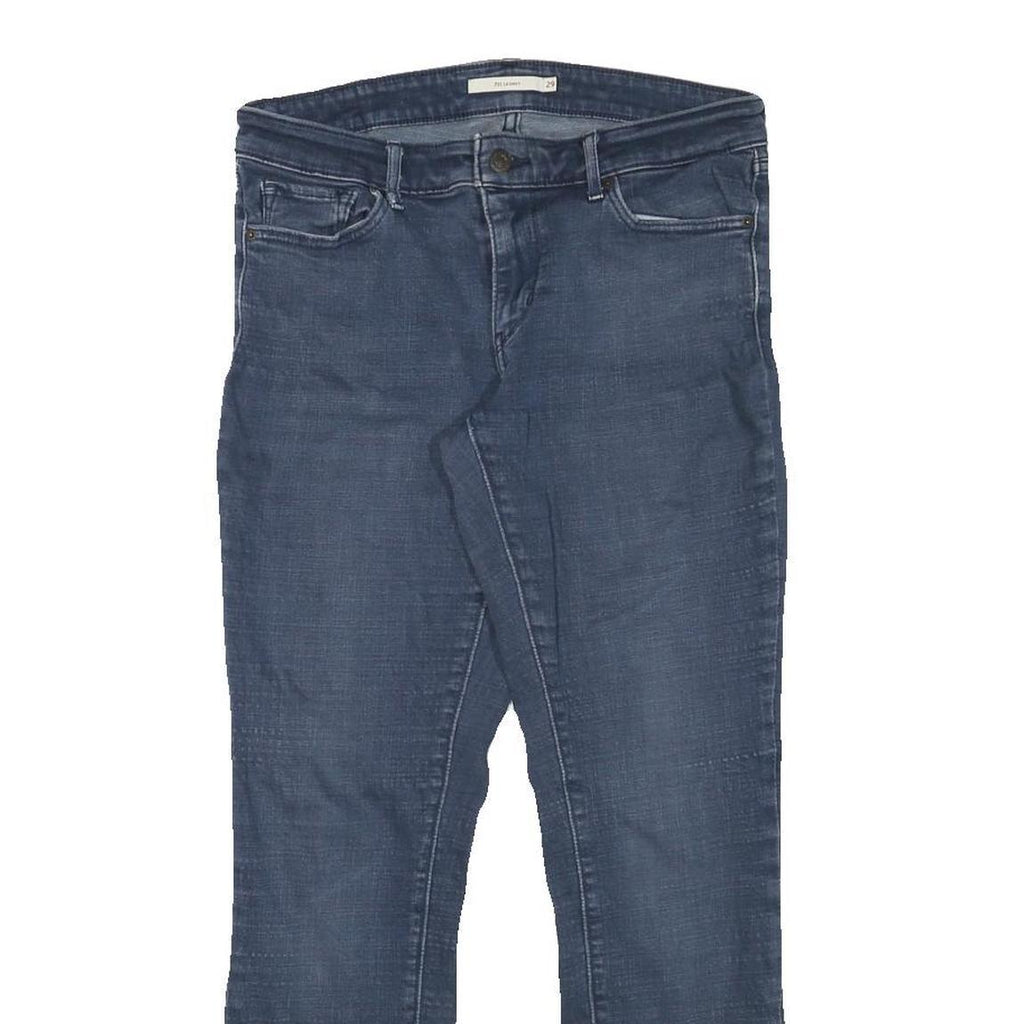 LEVI'S Womens Slim Blue Denim Jeans W29 L27 Cotton Blend Zip Casual Skinny