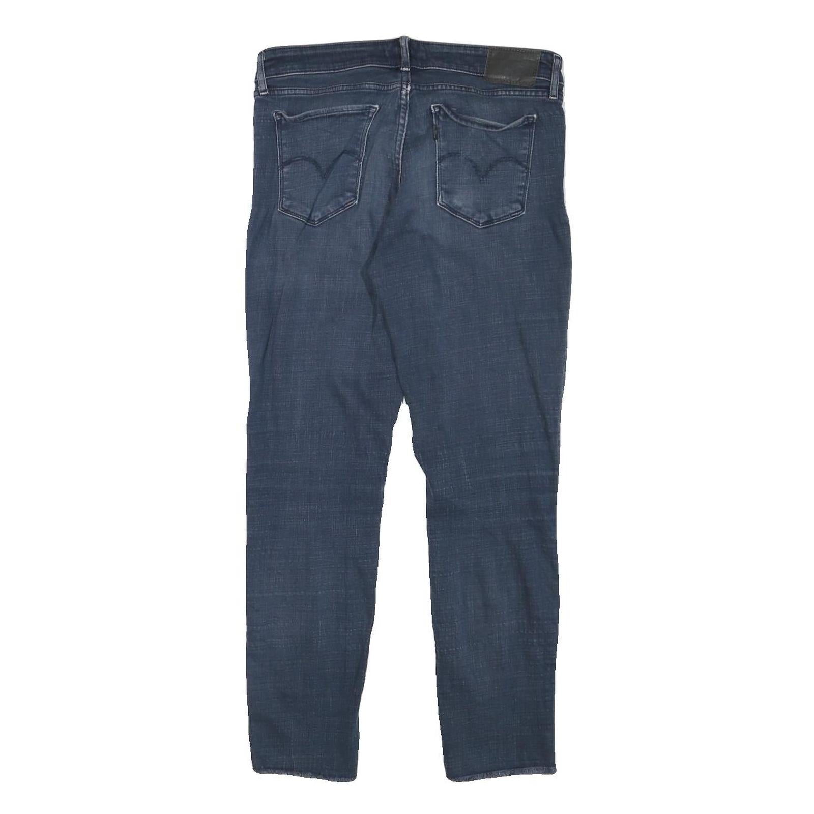 LEVI'S Womens Slim Blue Denim Jeans W29 L27 Cotton Blend Zip Casual Skinny