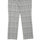 REISS Womens Slim Grey & Beige Check Trousers W27 L27 Elegant Workwear