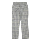 REISS Womens Slim Grey & Beige Check Trousers W27 L27 Elegant Workwear