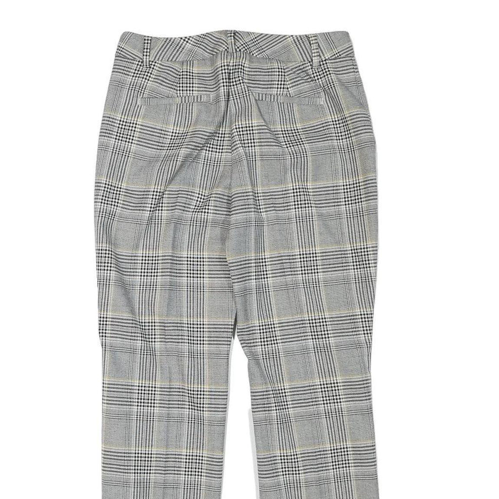 REISS Womens Slim Grey & Beige Check Trousers W27 L27 Elegant Workwear