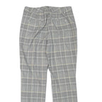 REISS Womens Slim Grey & Beige Check Trousers W27 L27 Elegant Workwear