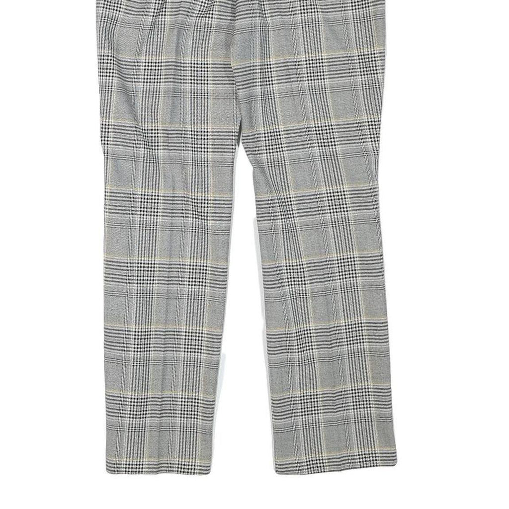 REISS Womens Slim Grey & Beige Check Trousers W27 L27 Elegant Workwear