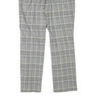 REISS Womens Slim Grey & Beige Check Trousers W27 L27 Elegant Workwear