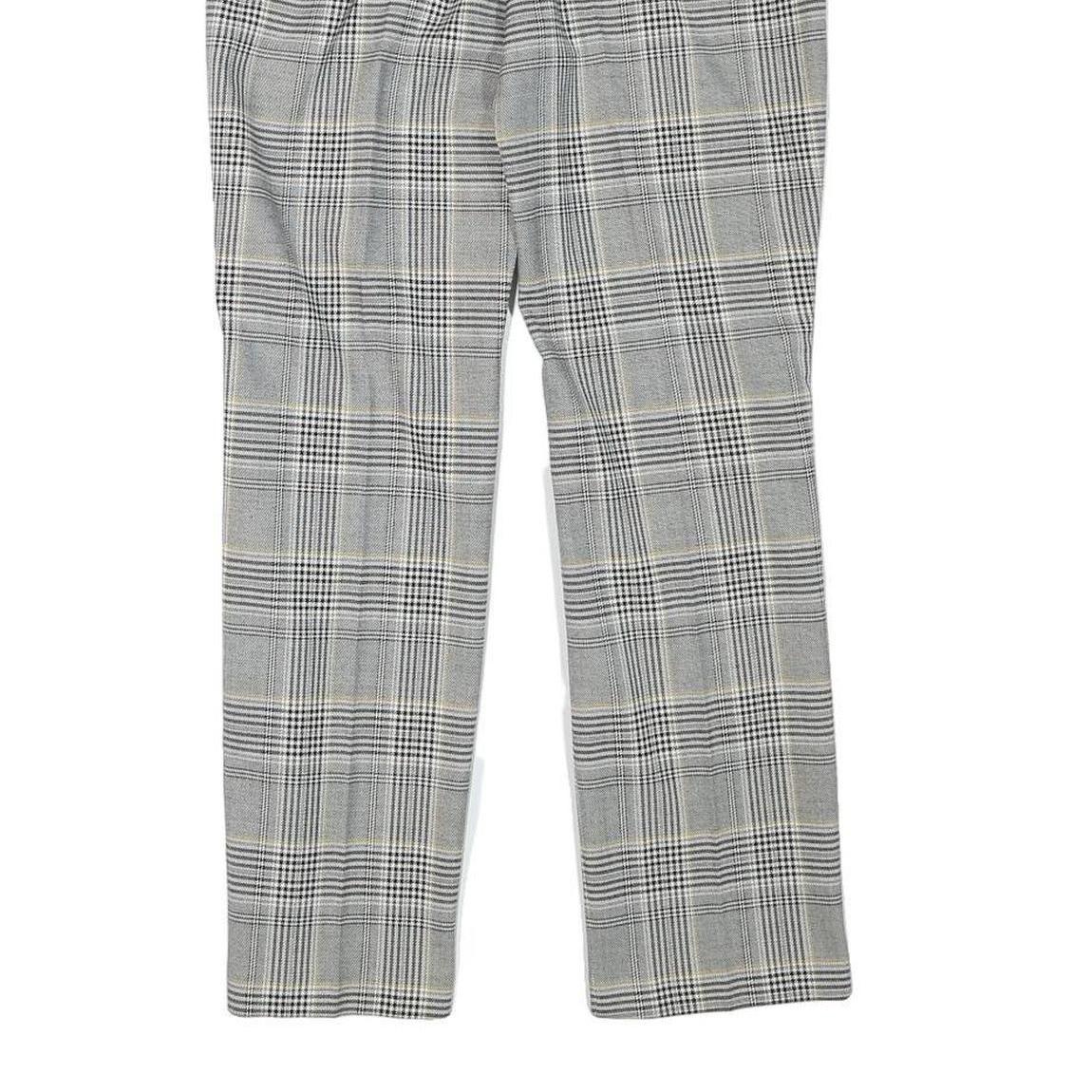 REISS Womens Slim Grey & Beige Check Trousers W27 L27 Elegant Workwear