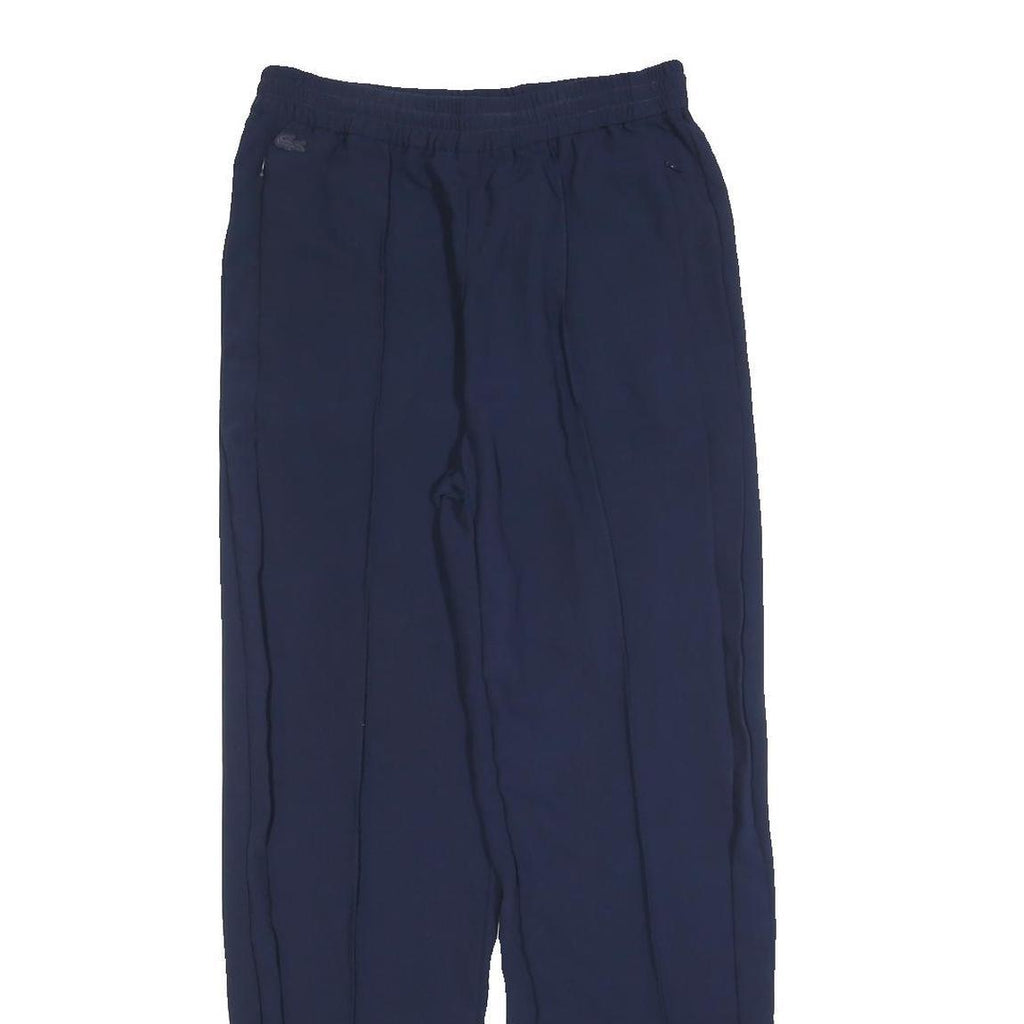 LACOSTE Womens Navy Regular Fit Trousers W28 L28 Drawstring Casual