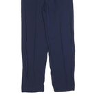 LACOSTE Womens Navy Regular Fit Trousers W28 L28 Drawstring Casual