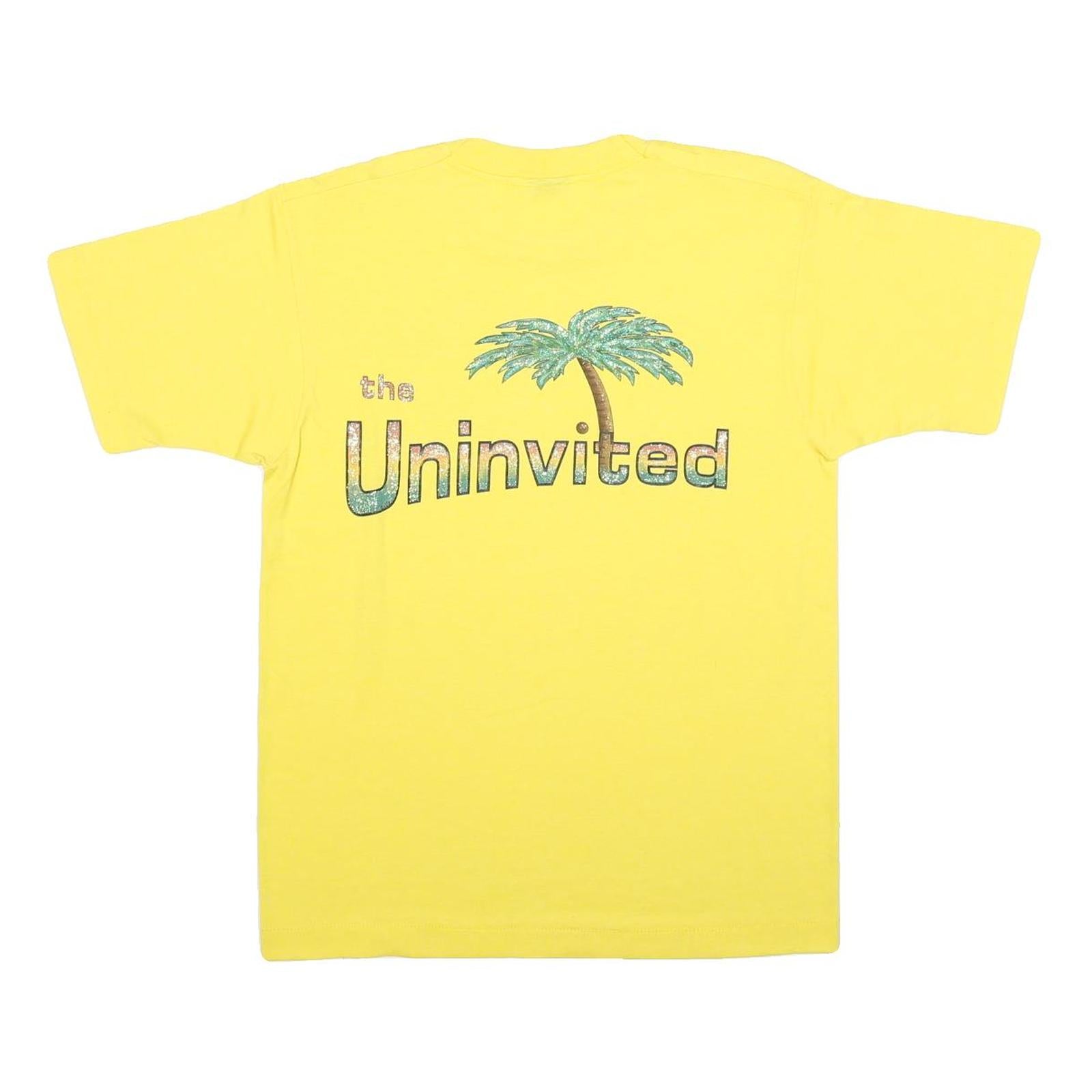 SCREEN STARS BEST Womens Yellow Dolly Graphic Print T-Shirt M Crew Neck Short