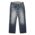 TOUGH JEANSMITH Mens Blue Relaxed Straight Denim Medium W34 L31 Cotton Blend