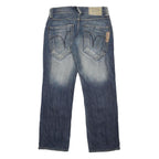 TOUGH JEANSMITH Mens Blue Relaxed Straight Denim Medium W34 L31 Cotton Blend