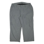 DISEGNA Mens Grey Polyester Blend Relaxed Straight Trousers W36 L25 Cargo