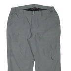 DISEGNA Mens Grey Polyester Blend Relaxed Straight Trousers W36 L25 Cargo