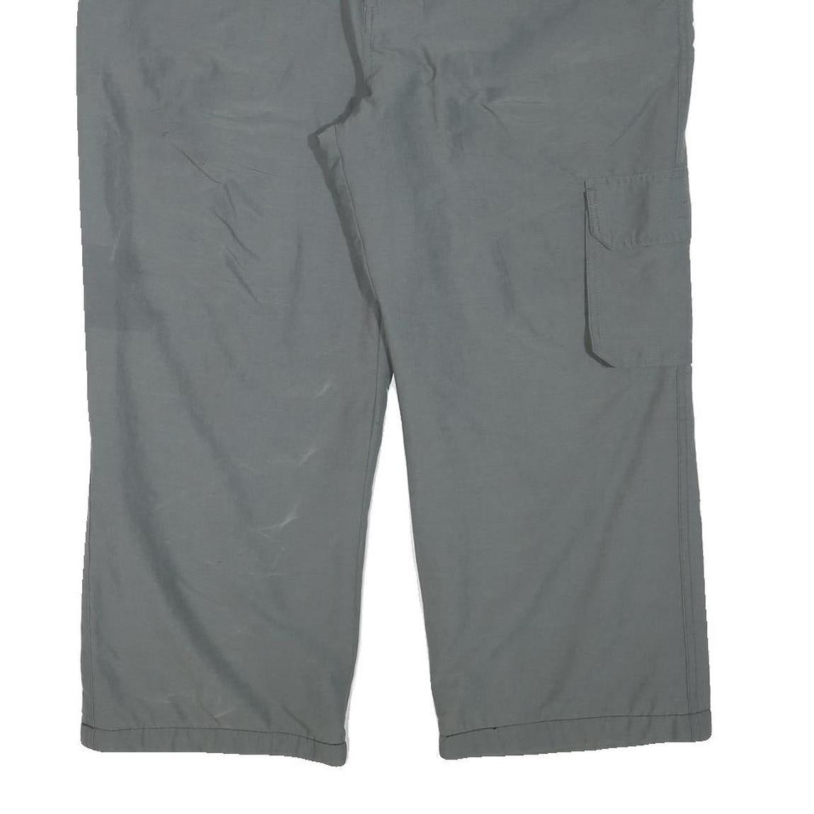 DISEGNA Mens Grey Polyester Blend Relaxed Straight Trousers W36 L25 Cargo