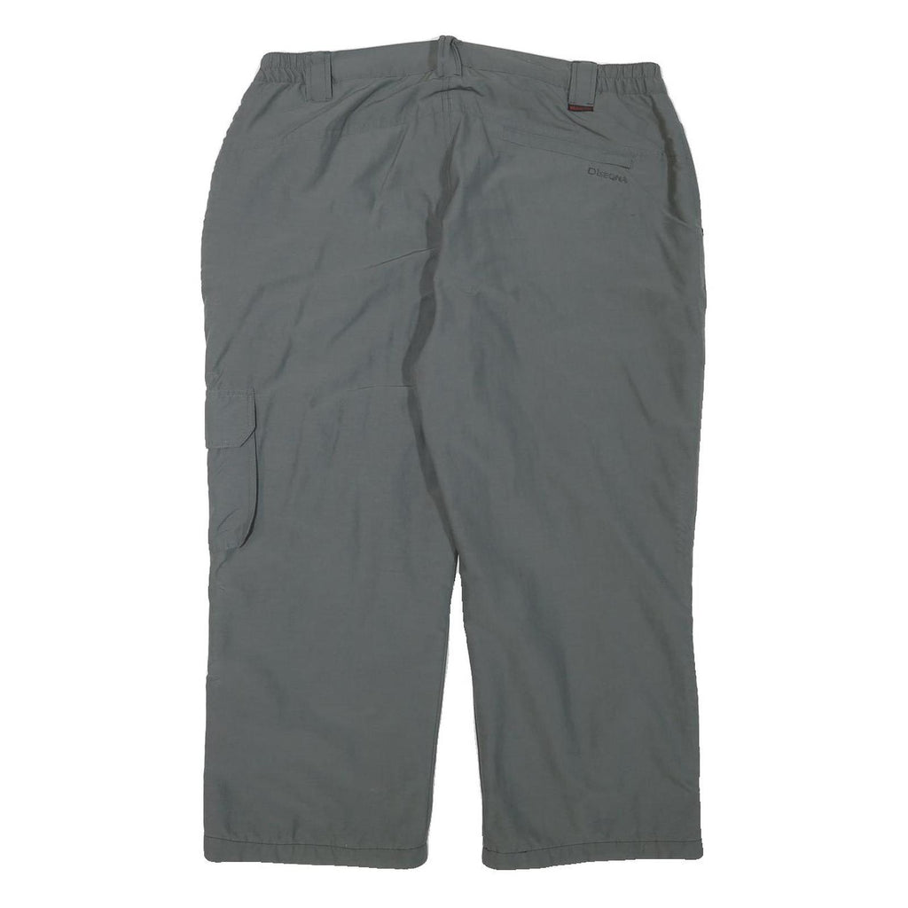 DISEGNA Mens Grey Polyester Blend Relaxed Straight Trousers W36 L25 Cargo