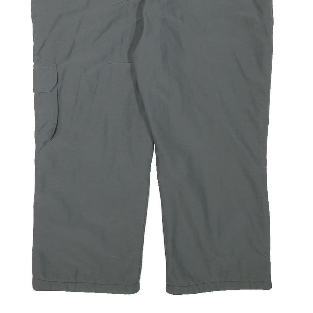 DISEGNA Mens Grey Polyester Blend Relaxed Straight Trousers W36 L25 Cargo