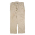 CARHARTT Mens Relaxed Beige Cotton Blend Trousers W36 L30 Workwear