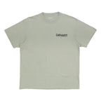CARHARTT WIP Mens Grey T-Shirt L Short Sleeve Crew Neck Printed Text Design